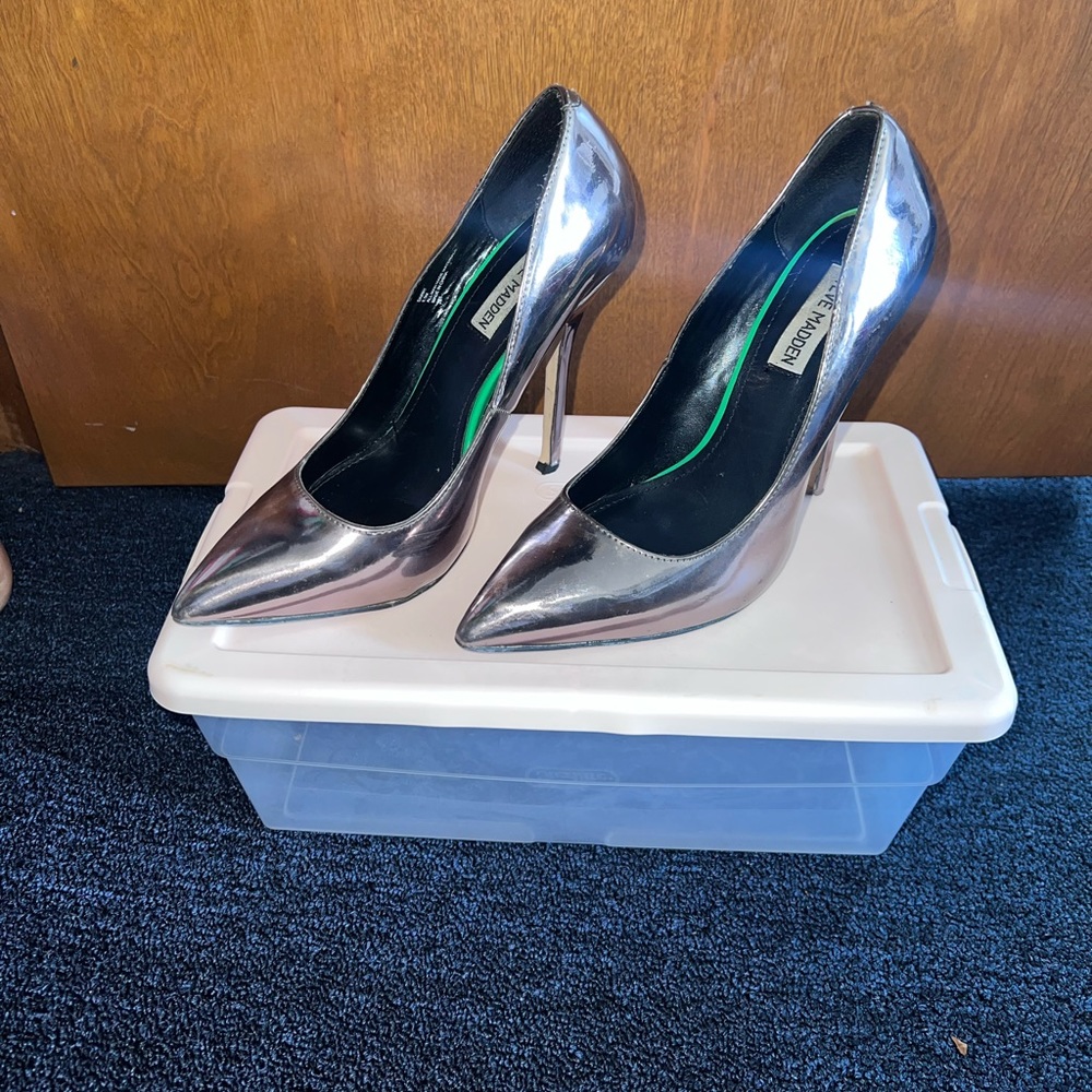 Chrome Steve Madden Pumps